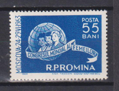 ROMANIA 1963 CONG. MOND. AL FEMEILOR LP. 562 MNH foto