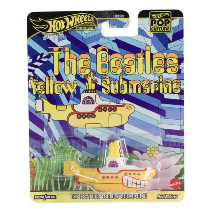 HOT WHEELS POP CULTURE MASINUTA METALICA THE BEATLES YELLOW SUBMARINE SCARA 1:64 SuperHeroes ToysZone