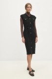 Answear Lab rochie din amestec de l&acirc;nă culoarea negru, mini, dreaptă