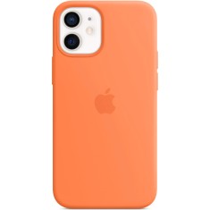 Husa de protectie Apple Silicone Case cu MagSafe pentru iPhone 12 Mini, Kumquat, Blister