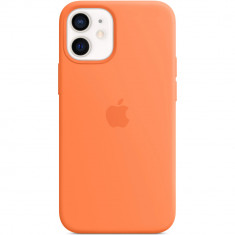 Husa de protectie Apple Silicone Case cu MagSafe pentru iPhone 12 Mini, Kumquat, Blister