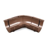Colțar exterior jgheab reglabil 120&deg;-145&deg;, maro, Sistem 75, PVC