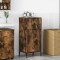 vidaXL Dulap de Baie Stejar afumat 39.5 x 36 x 88 cm Lemn compozit 883399
