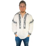 Bluza tip ie barbati RB 331, marime L, alb/maro latte