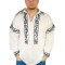 Bluza tip ie barbati RB 331, marime L, alb/maro latte