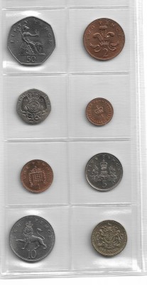 MAREA BRITANIE - Set Complet Monede 1983 - UNC foto