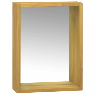 Dulap cu oglindă, 30x10x40 cm, lemn masiv de tec foto