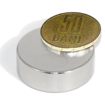 Magnet puternic 30x10 mm forta 20kg neodim disc foto