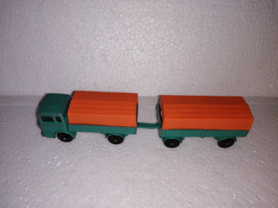 bnk jc Lesney Matchbox no 1 + 2 - Mercedes Truck + Trailer foto