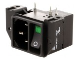 Conector Alimentare AC Soclu Tată 10A IEC 60320 C14 THT