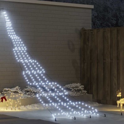 vidaXL Brad de Crăciun LED cu 276 LED Alb rece 511 cm Metal 42018746 foto