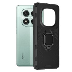 Husa pentru xiaomi redmi note 14 pro - att ring, tip suport, negru foto