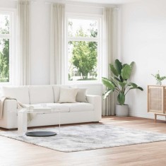 vidaXL Covor shaggy cu pom &icirc;nalt, NAVARRA, gri argintiu, 240x240 cm 4102892