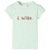 Tricou pentru copii cu m&acirc;neci șapcă verde deschis 92, vidaXL