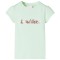 Tricou pentru copii cu m&acirc;neci șapcă verde deschis 92
