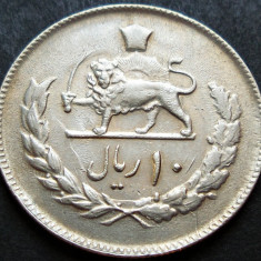 Moneda exotica 10 RIALI / RIALS - IRAN , anul 1974 *cod 1418 B - EXCELENTA!
