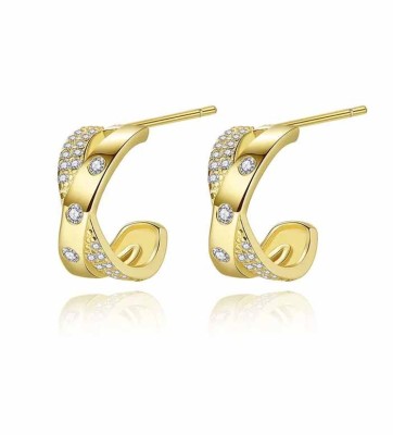 Cercei Din Argint cu Perla Gold cod ARG381K foto