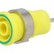 Soclu Banană 4mm 24A Galben-Verde