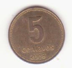 Argentina 5 centavos 2008 foto