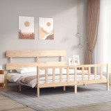 Cumpara ieftin Cadru de pat fără saltea, 200x200 cm, lemn masiv pin