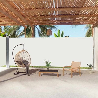 vidaXL Copertină laterală retractabilă, crem, 220x1000 cm 318049 foto