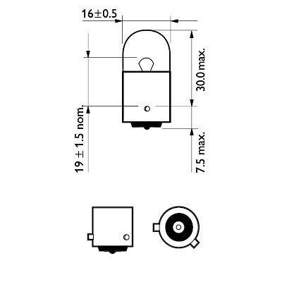 BEC AUXILIAR RY10W 12V SET 10 BUC VISION PHILIPS 2863