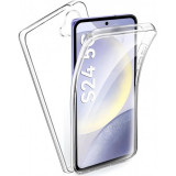 Husa 360 ALC Mobile, compatibila cu Samsung Galaxy S24, V2 Transparent fata+spate