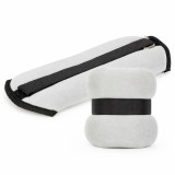 Greutati pentru incheietura mainii si glezna 2x0,5 kg, neopren si nisip fier, 25x10 cm, gri Household NewTrend