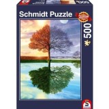 Puzzle 500 piese, Copacul anotimpurilor, Schimdt
