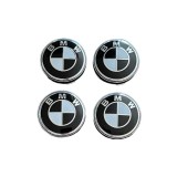 Set 4 Capace Jante Aliaj BMW 60mm, Negru/ALB