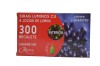 Instalatie de Craciun, sirag luminos cu 8 jocuri de lumini, 300 de LED-uri albastre, 15 m, Regency