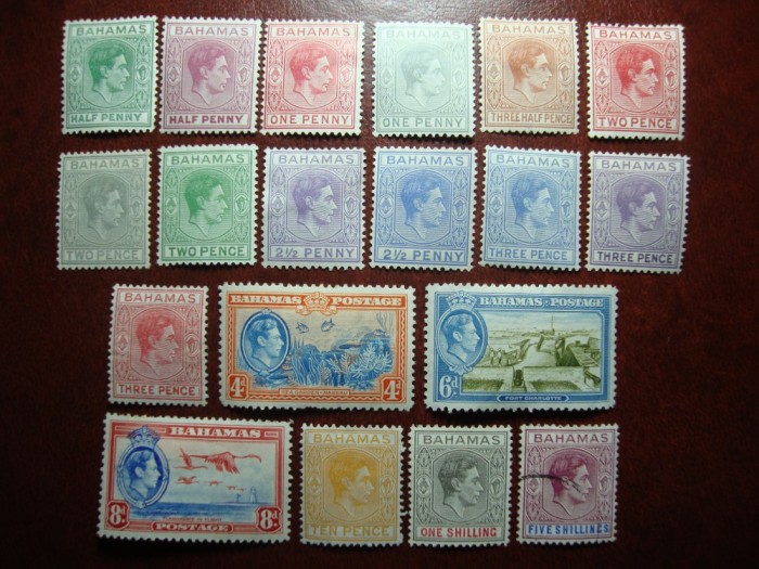 BAHAMAS GEORGE VI MH , ULTIMUL ST