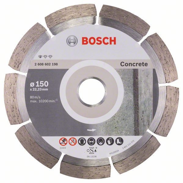 Bosch Disc diamantat Standard for Concrete 150x22.23x2x10mm ProAdvanced PowerfulTools