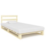 Cumpara ieftin Cadru de pat din paleți, 90 x 200 cm, lemn masiv de pin