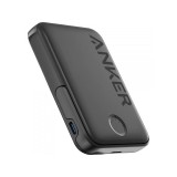 Baterie Externa Wireless Anker 322 MagGo 5000mAh 12W 1 x QI - 1 x USB-C Neagra A1618G11