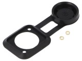 Garnitură soclu XLR standard cu capac negru 19x24mm FT
