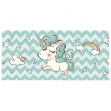 Mousepad Profesional pentru Gaming, 90 x 40 cm, Baza Cauciucata si Cusaturi Laterale, Compatibil Laptop sau Calculator, Premium, Unicorn, CBD CORAL BE