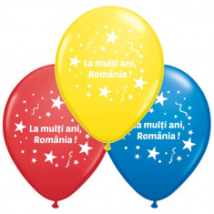 Baloane inscriptionate - La multi ani, Romania!, 15 buc foto