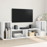 Dulap TV, 2 buc., alb, 75x30x50 cm, lemn prelucrat GartenMobel Dekor, vidaXL