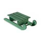 Saniuta decorativa Craciun lemn verde cm 21,5 x 8 x 4,5 H