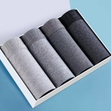 Cumpara ieftin Set 4 perechi de boxeri pentru barbati, CH004, Gri
