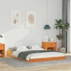 VidaXL Cadru de pat Maro ceruit 120 x 200 cm Lemn masiv de pin 873318