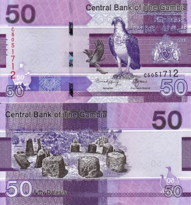 GAMBIA 50 dalasis 2023 UNC!!! foto