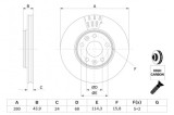 Disc frana fata- PS BOSCH 0986479C62