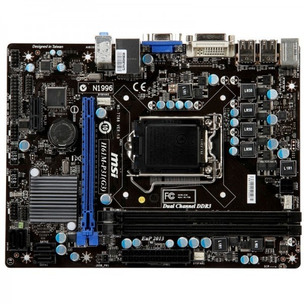 Kit Placa Baza Desktop - MSI H61M-P31(G3),Procesor Intel Core i3-2300  2.0GHz, Ram 4gb ddr 3, Pentru INTEL, DDR3, LGA 1155 | Okazii.ro