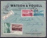 ROMANIA 1931 VEDERI-POSTA AERIANA /PLIC CIRCULAT BUCURESTI-OSLO NORVEGIA 1936