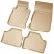 Set de 4 covorase bej cauciuc 3D stil tavita premium pentru BMW X1 E84 2009-2015