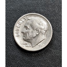 B11 Moneda 1 Dime 1967 SUA