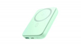 Joyroom JR-W020 20W 10000mAh MagSafe Powerbank + USB-A - cablu USB-C 0,25 m - verde deschis