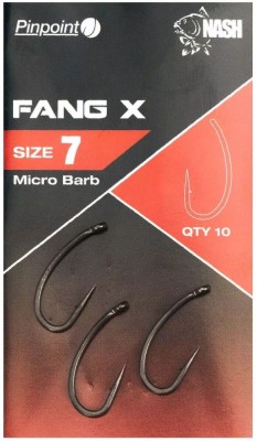 Carlige NASH Fang X Micro Barb, Size 7, 10buc/pac foto